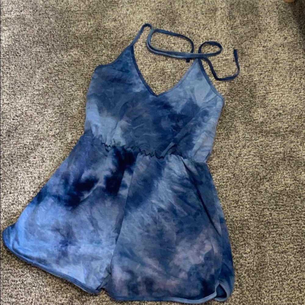 Halter shorts romper